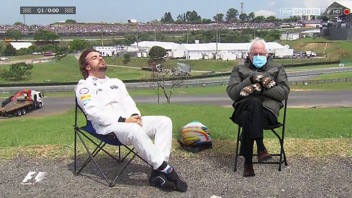 biroboyblog's tweet photo. I made a meme for the first time! Had to be done @F1 @alo_oficial @BBCSport @SkySportF1 #BernieSanders #berniesmittens #Berniememes https://t.co/Va1VCz9Gdn