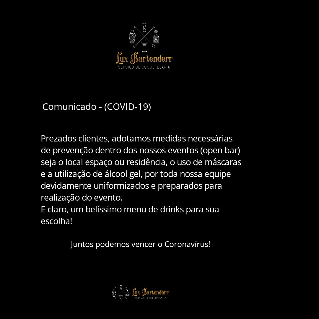 luxbartenderr's tweet photo. Seguimos todas as normas de distanciamento e higienizaçao necessárias!🤝😎�� #luxbartenderr #drinks #aniversários #formaturas #casamentos #15anos #inauguração #confraternização #boavistarr #roraima https://t.co/JS5zWqAUmZ