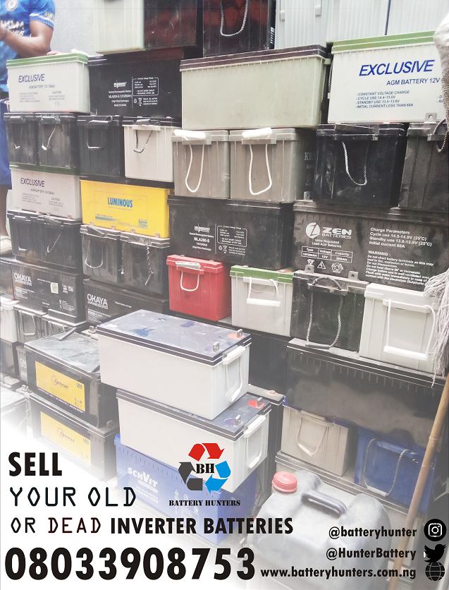 HunterBattery's tweet image. Don't store inverter batteries at home when they are old/dead, they contain chemicals harmful to the human body, much more sever in children
We are professionals in handling the disposal of your Lead-Acid batteries
Contact us tooday
#makemoney #scrapcars #SellingContent  #recycle