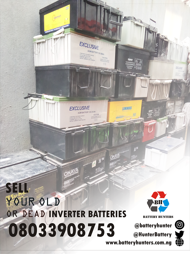 HunterBattery's tweet image. Don't store inverter batteries at home when they are old/dead, they contain chemicals harmful to the human body, much more sever in children
We are professionals in handling the disposal of your Lead-Acid batteries
Contact us tooday
#makemoney #scrapcars #SellingContent  #recycle