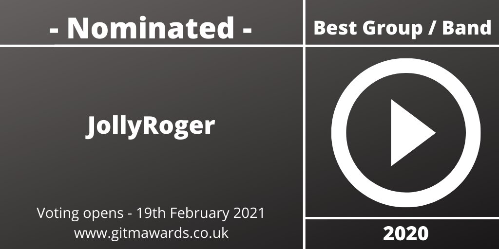 Congratulations JollyRoger - nominated for Best Group / Band

#GITMAwards @JollyRoger_Band