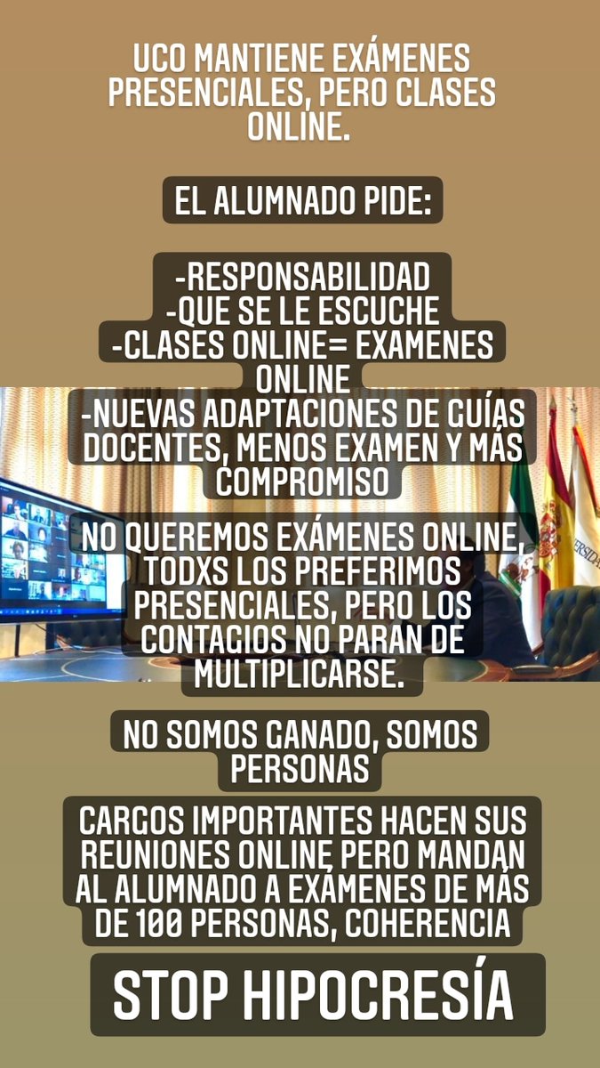 nuriaaro_99's tweet photo. Lo siento, pero no queremos, ni vamos a quedarnos de brazos cruzados
#ucovid @A3Noticias @CSurNoticias @cordopolis_es @JuanMa_Moreno @UCOLetras @Fac_CienciasUCO @AndaluciaJunta https://t.co/MMo9IU7q14