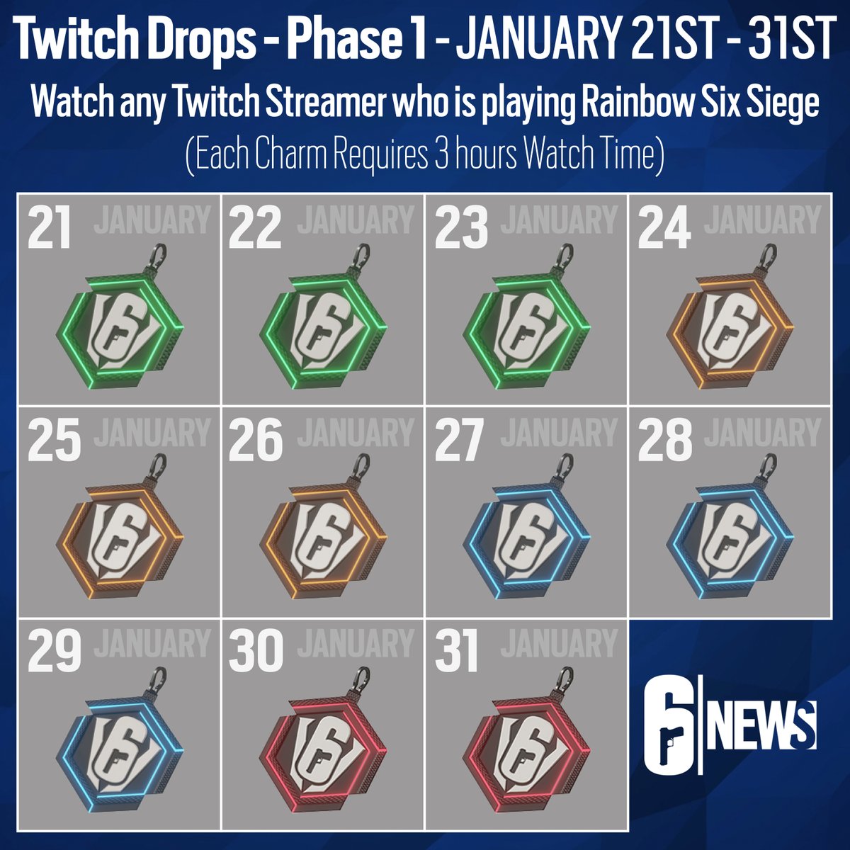 Rainbow Six Siege Twitch Charm Drop