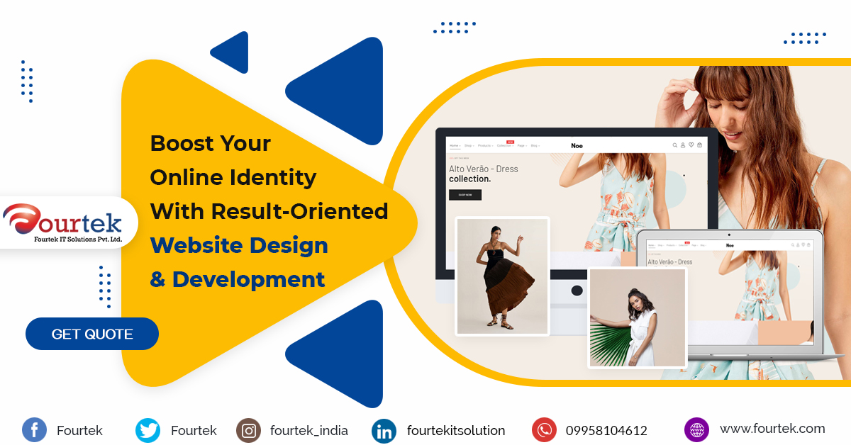 Get noticed by a large number of #customers and promote your brand with having an appealing #website from #Fourtek. Contact now for more enquiries…. Call +91-9958104612 or Visit bit.ly/2XMZwjo !!