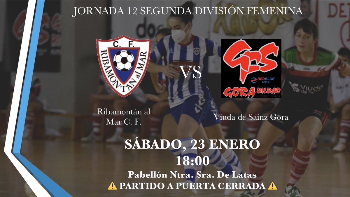 fsfribamontancf's tweet photo. Jornada 12 ⚽️💪🏽 

📆 Sábado 23 enero
🕕 18:00 
📍 Pabellón Ntra. Sra. de Latas
🆚 @GoraBilbaoFS 

🎥 El partido se retransmitirá por la App Twitch, en nuestro perfil “fsfribamontanalmar” podrás encontrar el partido en directo. https://t.co/o1VT2qi9mo