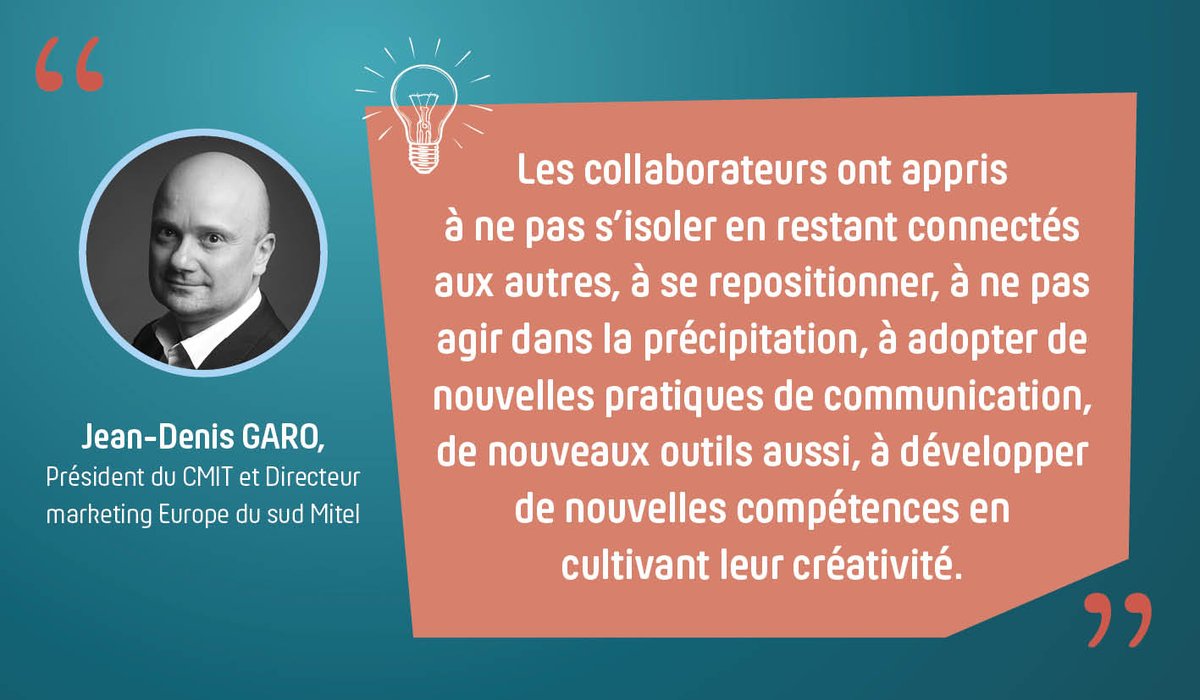 Découvrez les #SoftSkills #DirMarketing
Avec <a href="/JeanDenisG/">JD</a> Président du <a href="/CMITfr/">CMIT France</a> 

"les collaborateurs ont appris à ne pas s’isoler en restant connectés aux autres, ... " 

Découvrez le Livre Blanc complet du <a href="/CMITfr/">CMIT France</a> bit.ly/CMITSoftSkills
