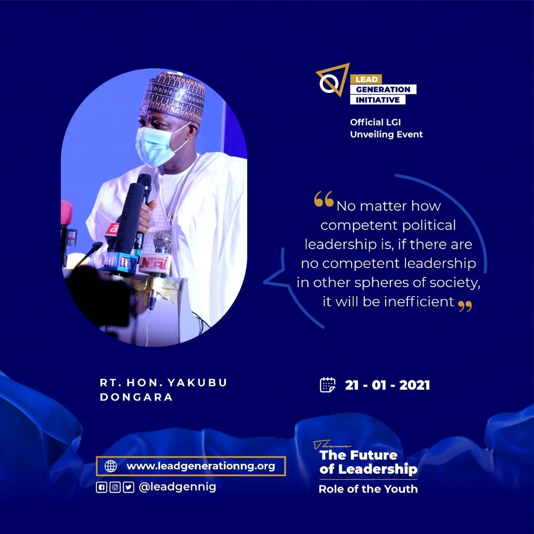 Irunnia_'s tweet photo. "No matter how competent political leadership is, if there are no competent leadership in other spheres of society, it will be inefficient''

Yakubu Dogora at the Lead Generation Initiative, Transcorp, Abuja. #LGIUnveiling
Cc:@leadgennig https://t.co/q3J2EsJFkl