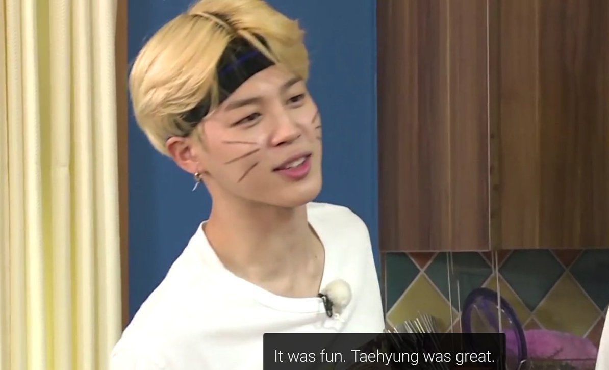 He always compliments tae and shower him with praises. JIMIN ARE U IN L WORD????