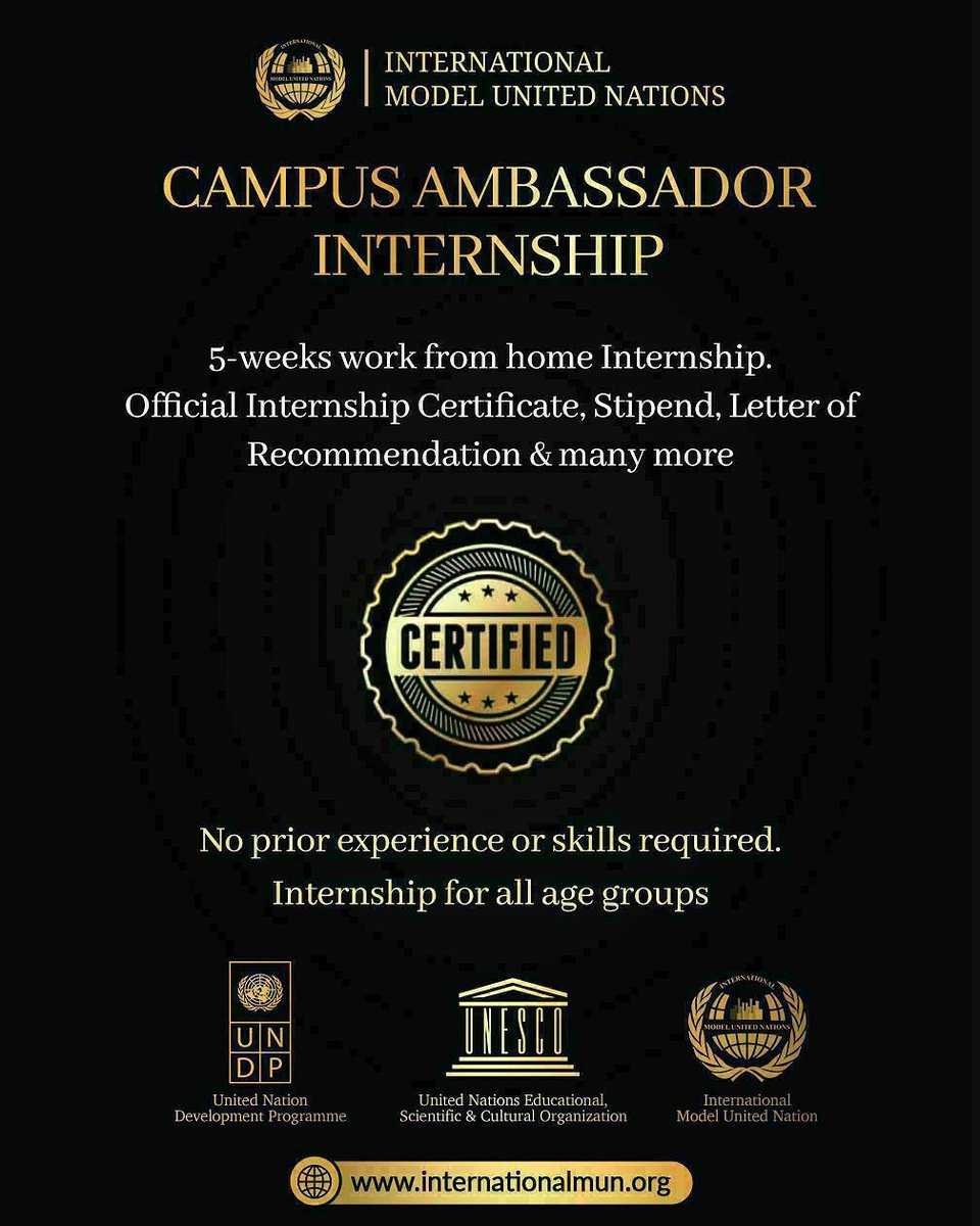 ChilbuleRutuja's tweet photo. Attention! International MUN @international_mun is recruiting Interns 😍
.
It's a 5-weeks internship programme that enables you to learn organisational management, international diplomacy and everything related to the exciting world of Model United Nations. https://t.co/1C6oBhL3fO