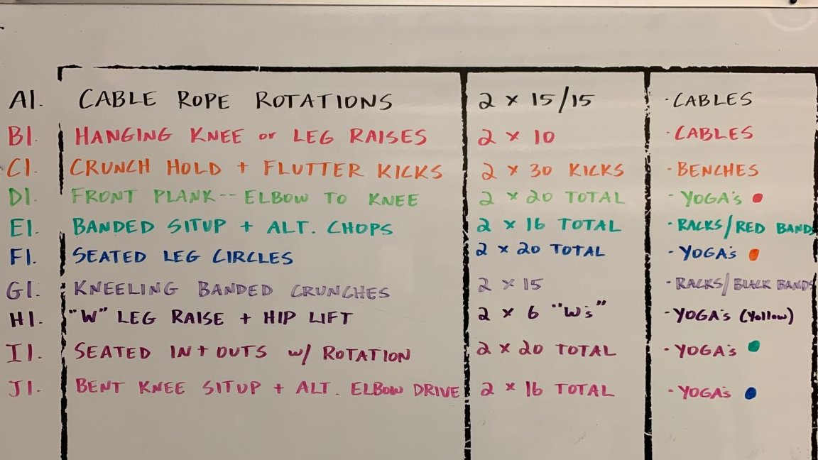WA_PhysCond's tweet photo. January 20 and 21. 

** Some new CORE workouts on Tuesday, and a LOWER BODY workout today ** https://t.co/36Ubwdiuoq
