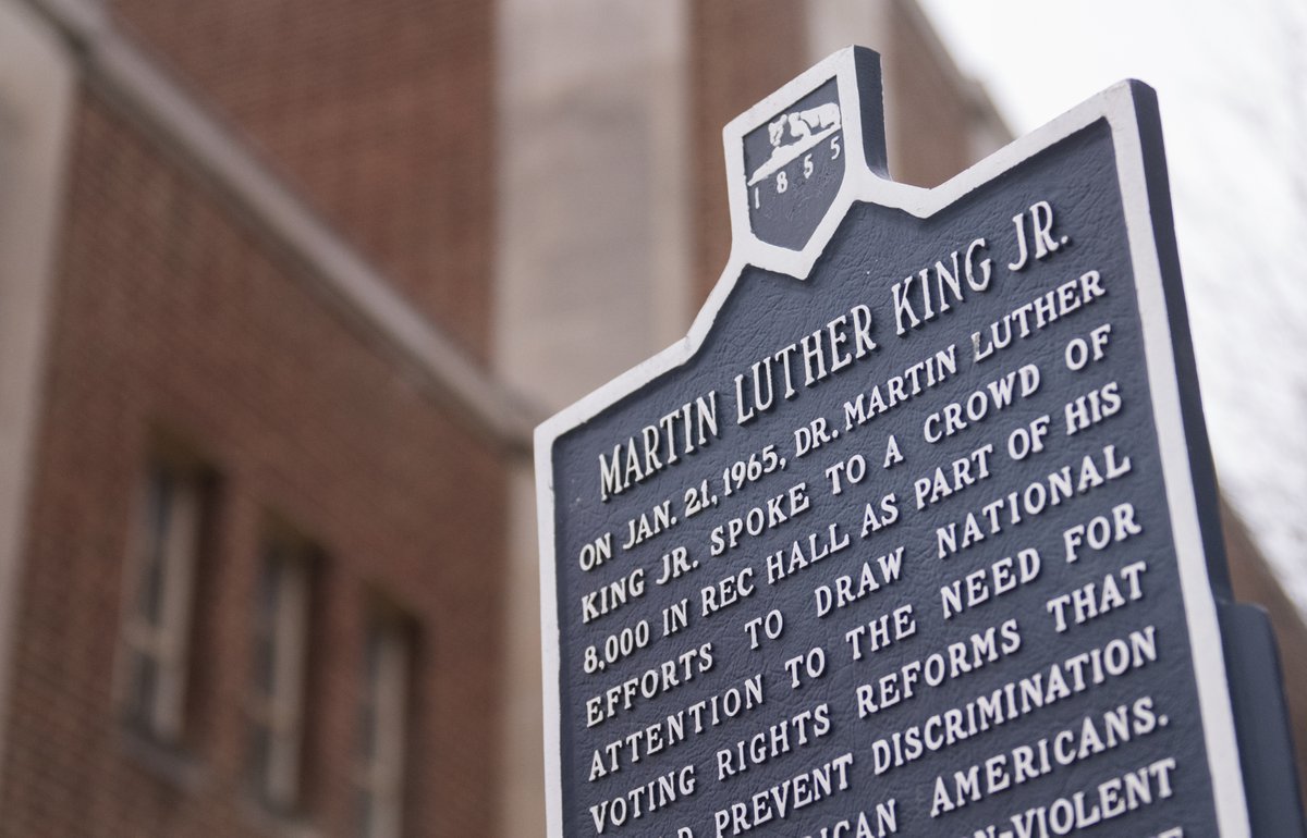penn_state's tweet image. A Penn State Historical Marker stands near Rec Hall to commemorate this significant moment in history.