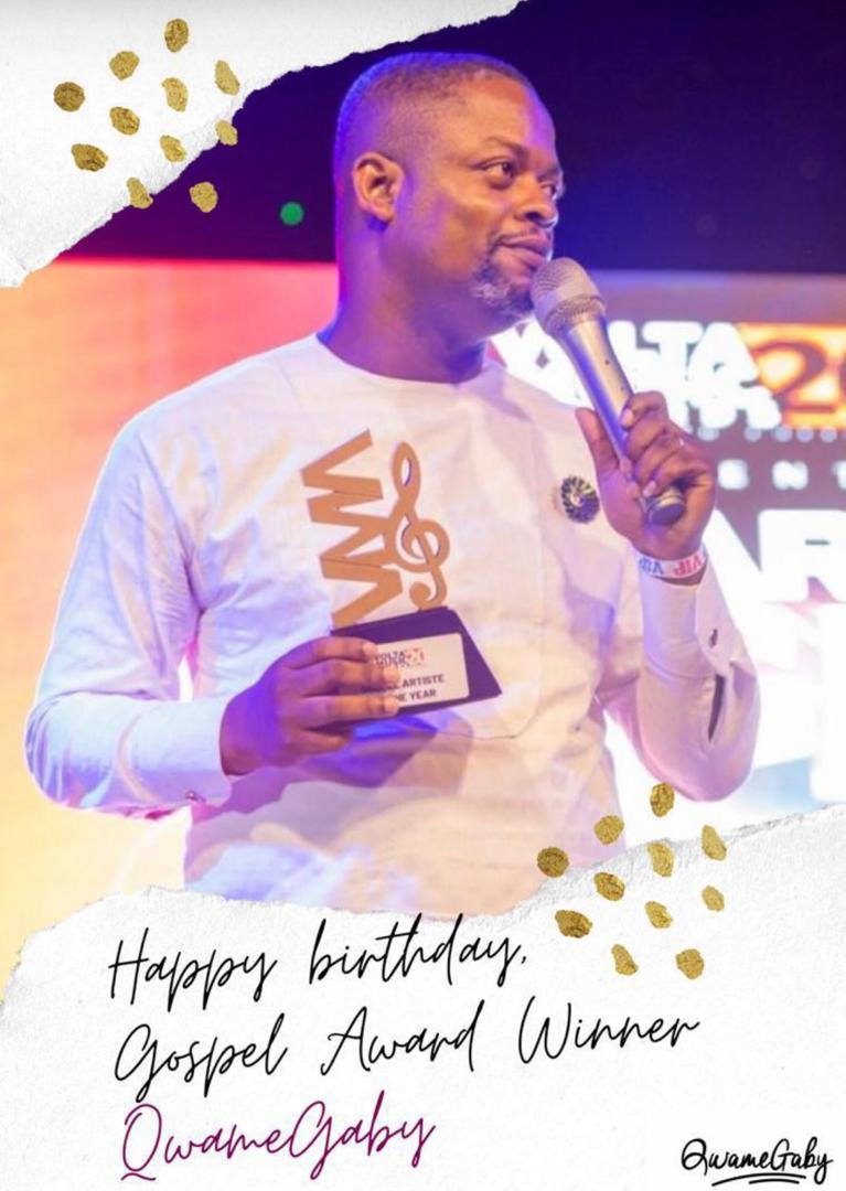 VoltaMusicAward's tweet photo. Happy birthday wishes to the Reigning GOSPEL ARTISTE &amp; SONG OF THE YEAR winner @QwameGaby. Almighty God Himself continue to bless your new age and career/path. #VMA20 🎂🎉❤️ https://t.co/ttvWTSCVhG