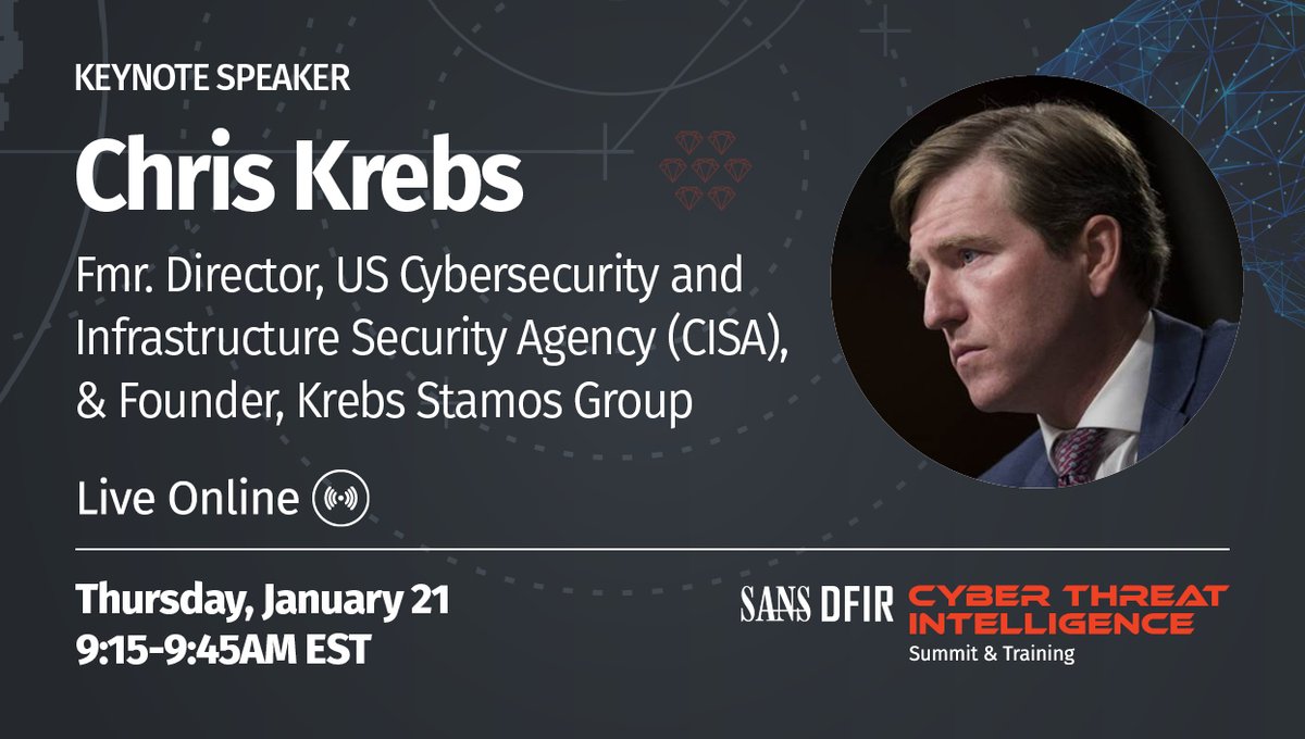 sansforensics's tweet image. In 30 minutes! The #CTISummit opening keynote with  @C_C_Krebs will begin!
 
Don’t miss it, register now for FREE: sans.org/u/17xM #ThreatIntel #CTI