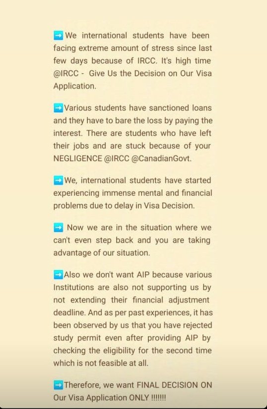 bittureddie's tweet photo. #justiceforstudents
#wakeupircc
#Notfaircanada
#Giveusdecisions
@CP24 @piwnews @timesofindia @CBCAlerts @nadirypatel @CanadianIndia @CitImmCanada @MEAIndia @DrSJaishankar @narendramodi https://t.co/UIU5MMAJo5