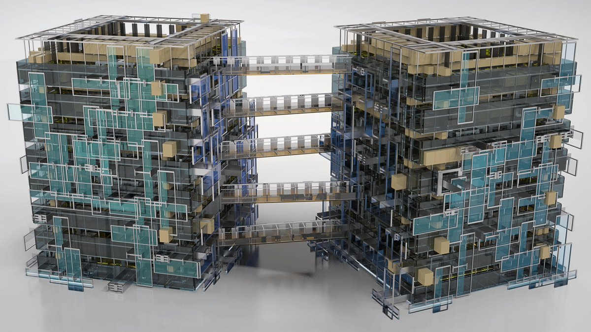kronpano's tweet photo. Office buildings
#generated in #structuresynth
#generative #GenerativeDesign #creativecoding #lsystem #ProceduralArt #render https://t.co/5VJKtMc1Qb