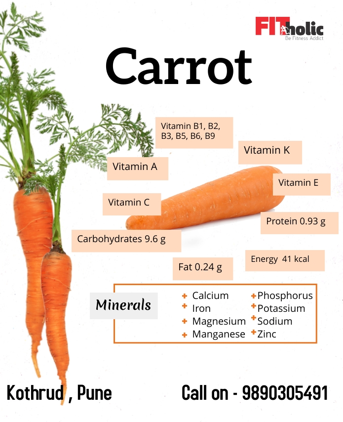 FitholicP's tweet photo. If you are looking for healthy ,crunchy snacks, carrots are a great go-to!!! Know more health benefits of it.

#nutrition #winters #vegan #fitlife #food #health #fit #weight #diet #weightloss #balance #personal #studio #fitness #kothrud #Pune  #FITholic https://t.co/zkpNEzni6y