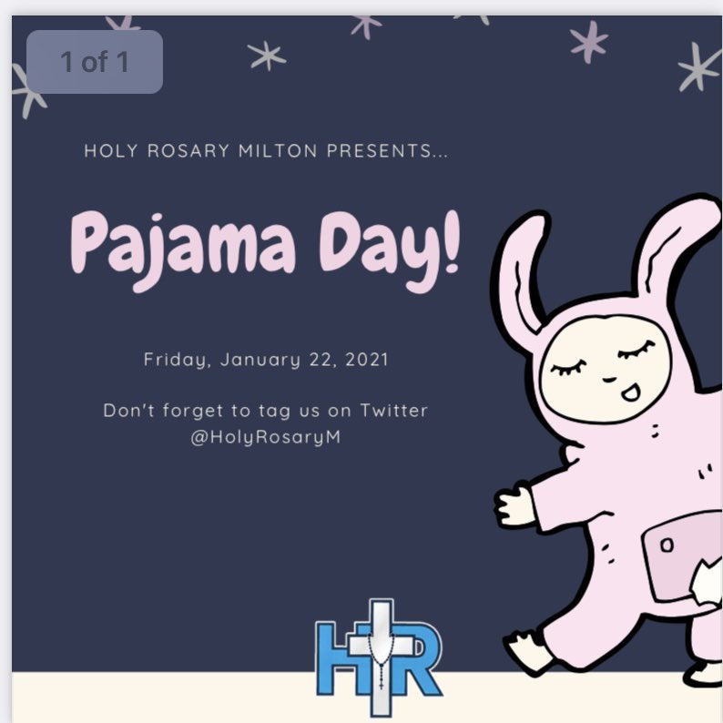 I can’t wait to see all of you in your comfy, cozy jammies! 🌙🌠🤩 <a href="/HolyRosaryM/">Holy Rosary, Milton</a>