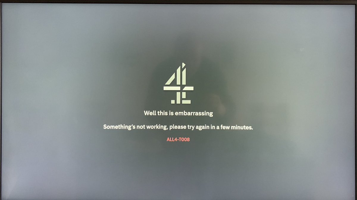JonBoothx's tweet photo. @All4 Having problems with my app, have reset firestick 4K twice... no joy #All4t008 ALL4-T008 https://t.co/XgvMyqDlgL