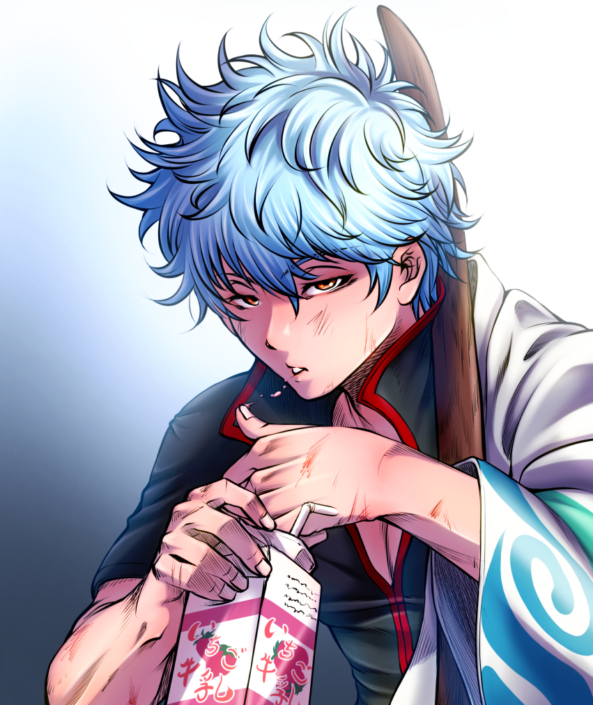 ちゃぶるす お絵描き 銀時０１ 銀魂 銀時 武器 和服 銀髪 いちご 木刀 T Co Oebxvirdgx T Co 1py62ybntk Twitter