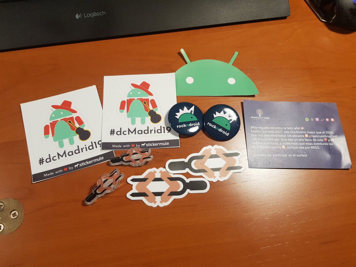 javioreto's tweet image. Super #top el regalo navideño de @npatarino con el welcomepack de @rockndroidmad, @droidconMAD y #ChimichurriCode 🎅
