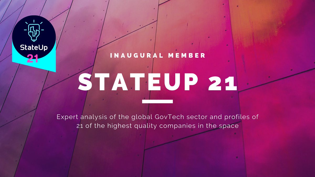 Pleased to announce that we’ve been featured as one of 21 sector-leading startups in the inaugural #StateUp21 - @StateUpHQ’s independent, expert analysis of the global #GovTech sector! Take a look at the report here 👉hubs.ly/H0FbwQg0