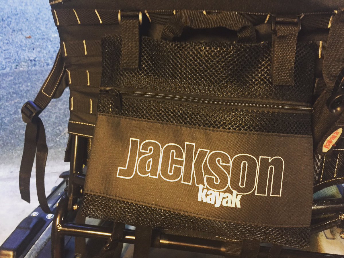 miacalva's tweet image. Winter is down time but it’s also time to organize, repair and replace the things we will break or lose again in the coming year. I decided to find new storage solutions that would not clutter the deck of my #BiteFD. Thank you @JacksonKayak for the great accessories! #GearTime