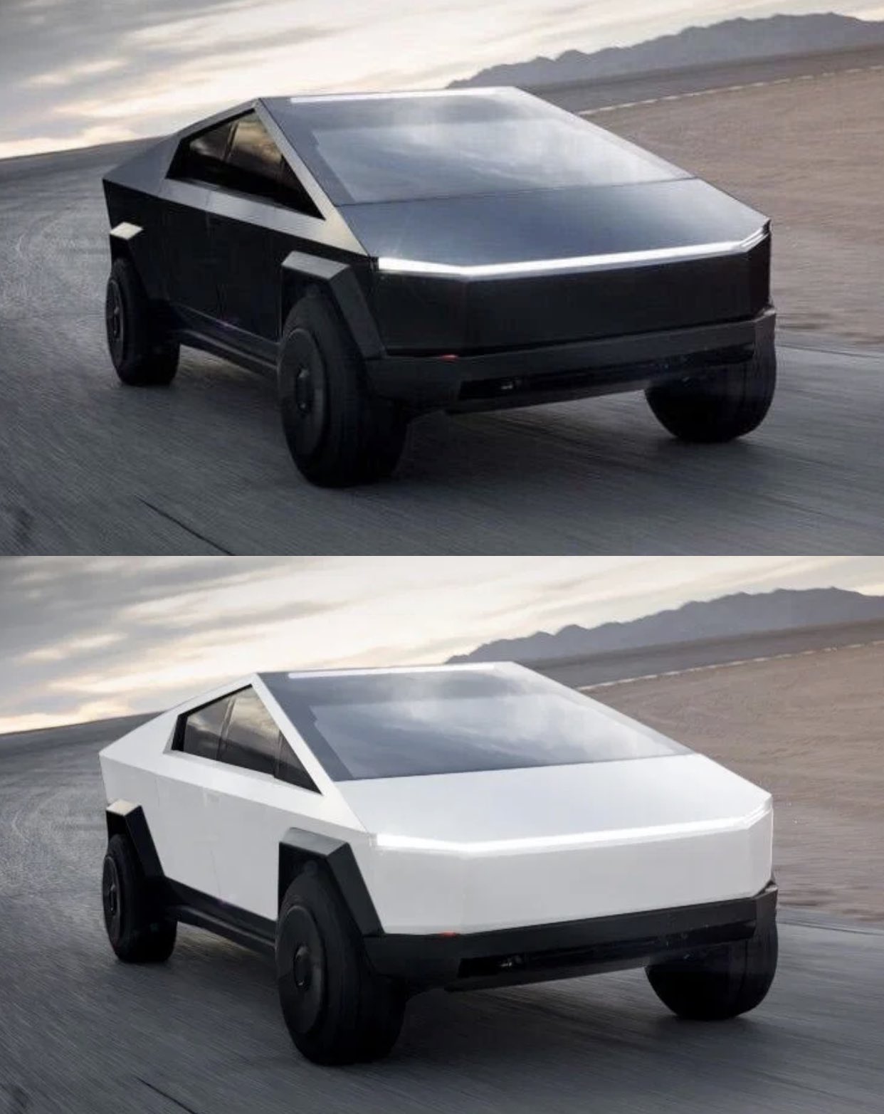 White online tesla truck