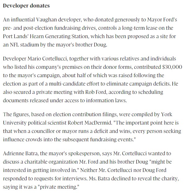 but his name also pops up in a LOT of other ford projects. for instance - he controls the long term lease on big parts of toronto's portlands... where doug ford once proposed building an nfl stadium and monorail...  https://www.theglobeandmail.com/news/toronto/fords-sale-of-citys-waterfront-real-estate-begins/article578177/