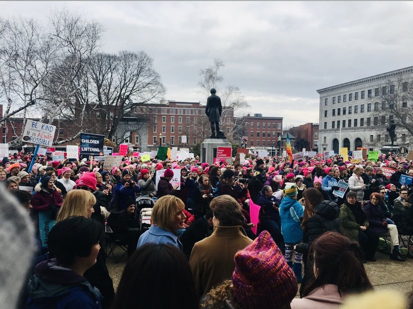 Four years ago we rallied for our collective rights - it’s been a long journey and there is so much work ahead, but thinking back on this day makes one thing clear- we can’t, and won’t, go back. #nhpolitics #ridenwithBiden #ByeTrump