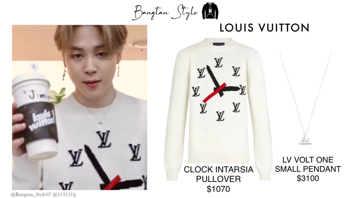 Jimin Kenya on X: The Louis Vuitton Clock Antarsia Pullover worn by JIMIN  is sold out (sizes XS, 4L & 5L) on Korea's LV website Jimin once again  proving his unmatched Brand