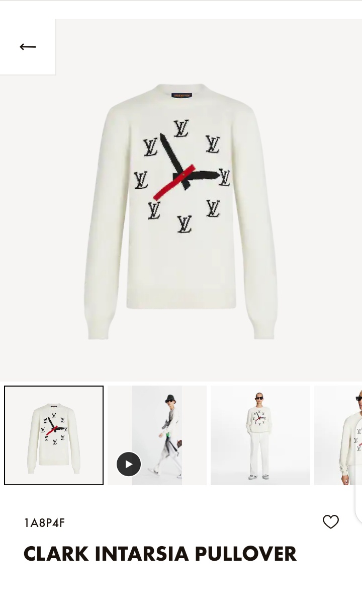 Jimin Kenya on X: The Louis Vuitton Clock Antarsia Pullover worn by JIMIN  is sold out (sizes XS, 4L & 5L) on Korea's LV website Jimin once again  proving his unmatched Brand