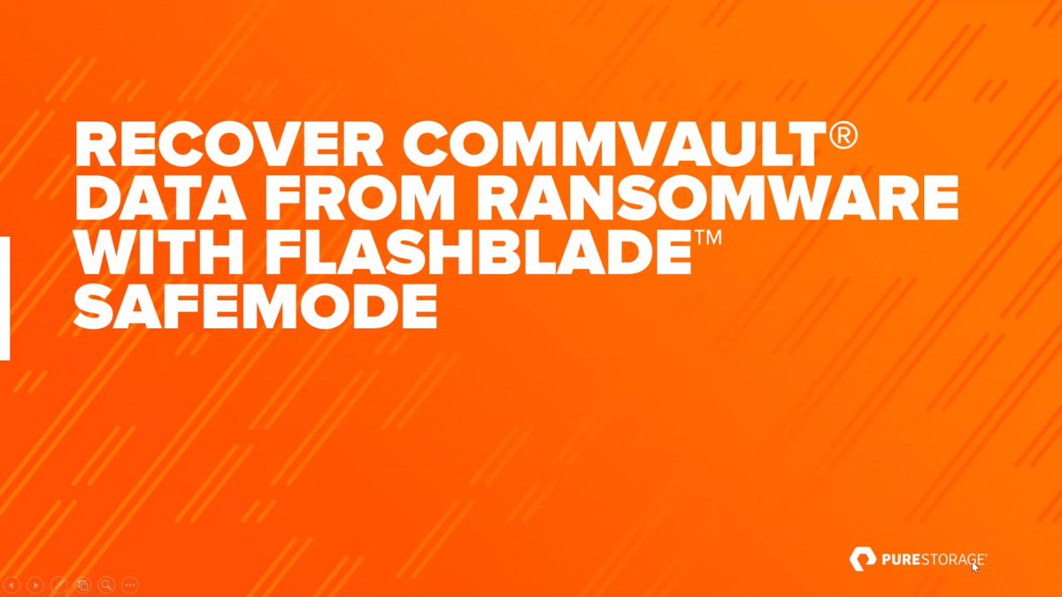 Recover Commvault® Data from Ransomware with FlashBlade™ Safemode purefla.sh/2M8hTyy