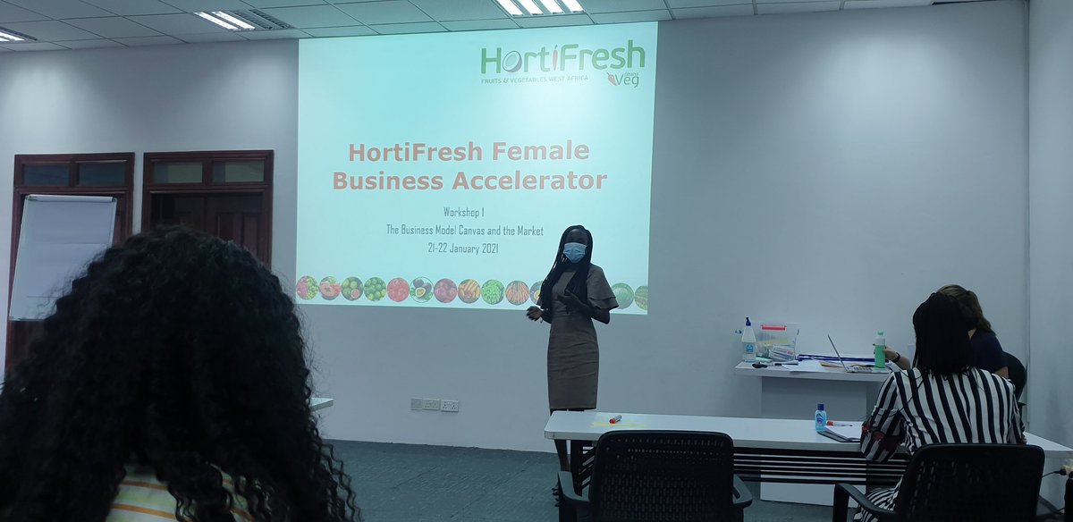HortifreshWA's tweet photo. Today, we commence the 1st worskshop for the HortiFresh Female Business Accelerator program in partnership with MDF West Africa. The #coaching program aims at building and strengthening #capacity of #female businesses in the horticulture sector. @NLinGhana  @WUR_WCDI @SNVGhana https://t.co/Uy8TmO5U19