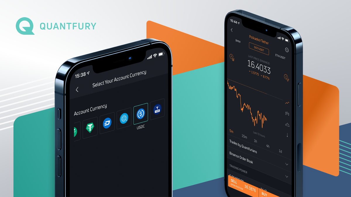Quantfury app adds two more stable coins #USDC and #TUSD to fund account  balance and #Polkadot crypto pair trading with zero fees at the real time  Binance spot prices. #QuantfuryApp #tradewithcaution