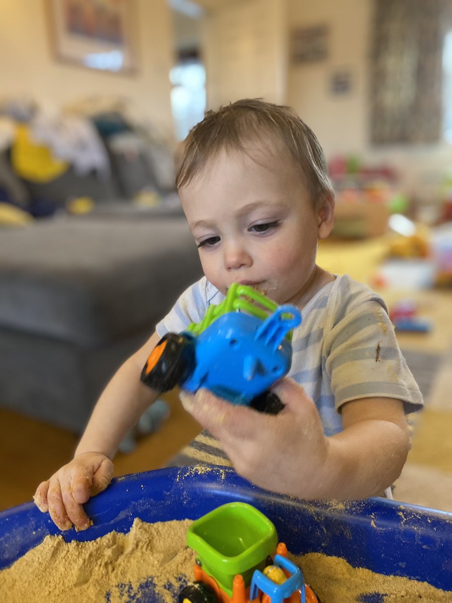 DesignerSmith's tweet image. Edible sand activity, made with #Cheerios...Kept them all busy this morning...I’m still tidying up 🧹 #lockdownlife #mumlife #twinmum #sensoryplay