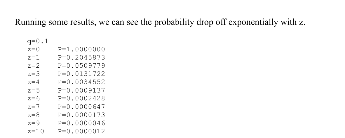 Here's page 8. As you can see the chance of a block getting discarded from a reorg declines /exponentially/ as more blocks are added to the chain. Finality is based on probability. 15/