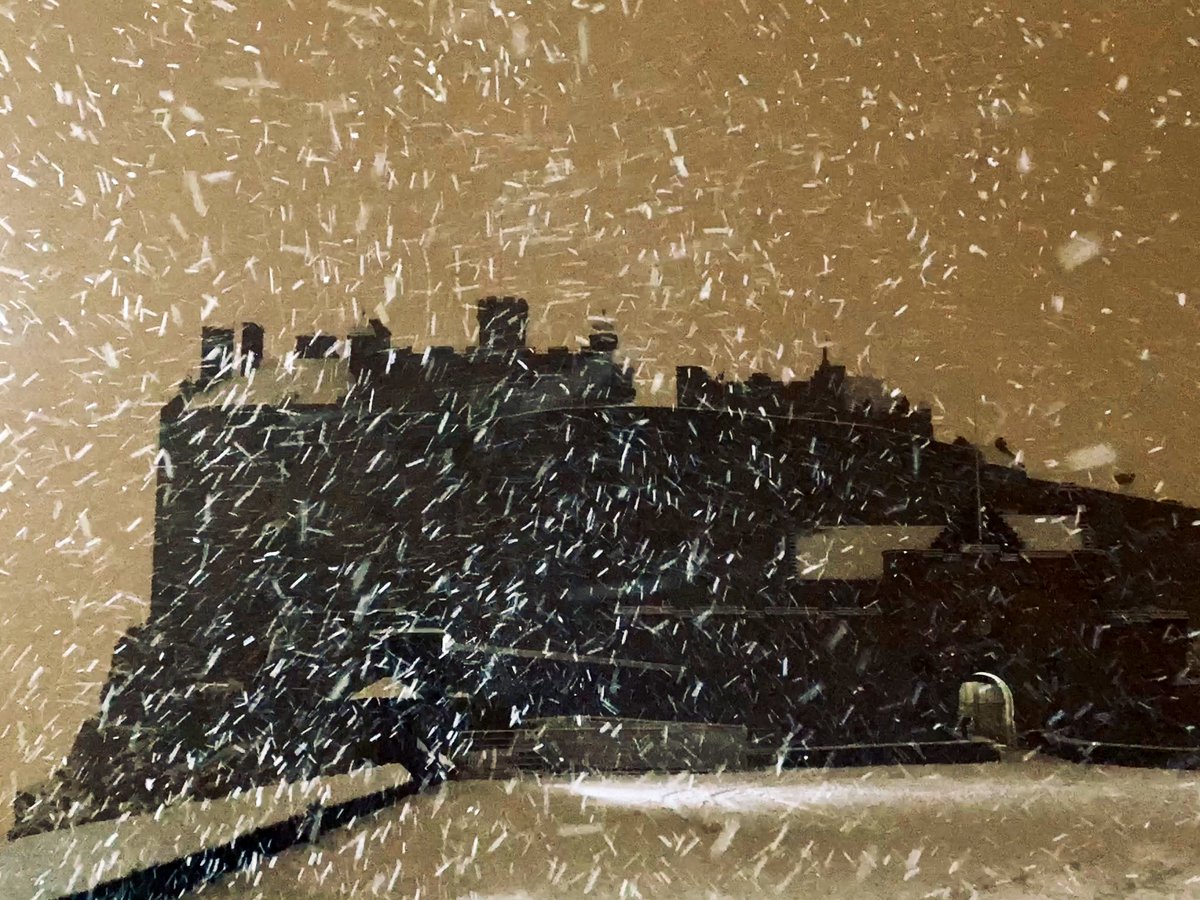 snow dancing at Edinburgh Castle