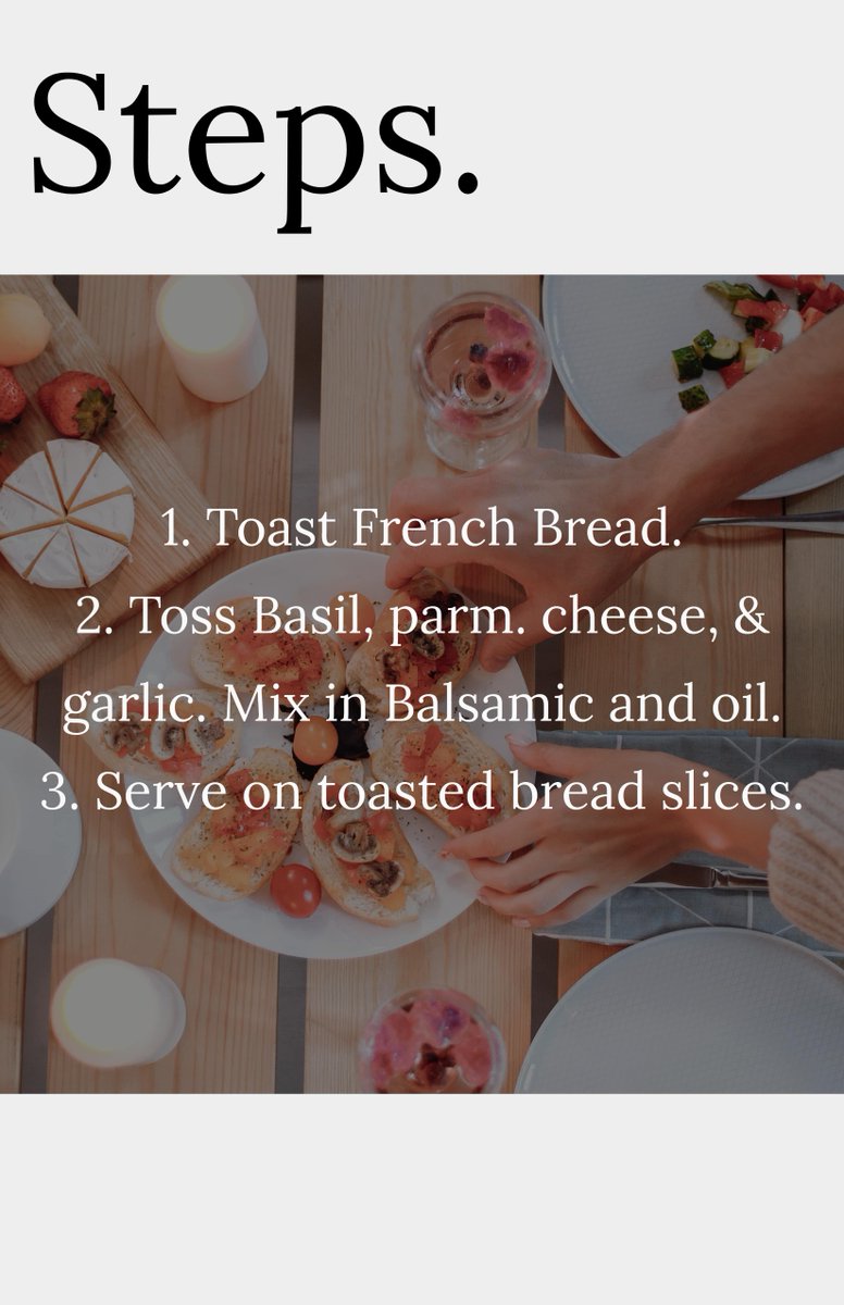 oliveventuraca's tweet photo. A recipe that is super simple and hard not to love! Use our Arbequina Olive Oil and Lemon White Balsamic Vinegar for the most delicious bruschetta! When finished creating, tag us! We want to see your finished product. Ready, set, GO! https://t.co/qDNcKtCss6