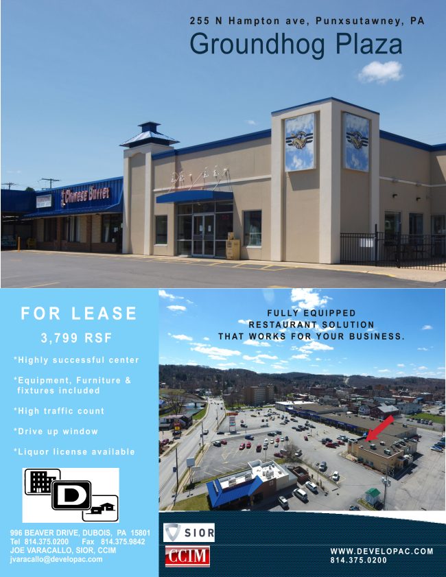 3,779 SF endcap space AND  6,688 SF inline space in the Groundhog Plaza conta.cc/39RlTLT