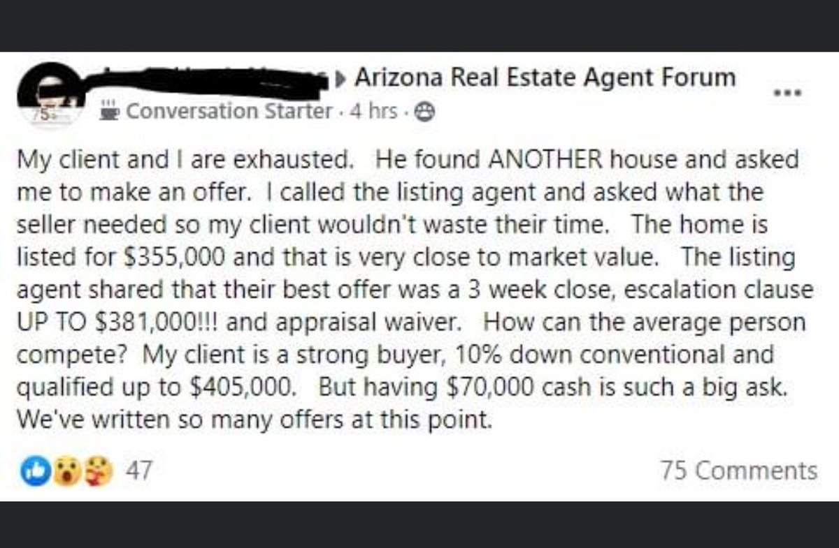 This is why you must have cash in the bank to buy a house in AZ.
 #houses #movingtoaz #hustle #dreamhome #housing #househunting #homesweethome #housegoals