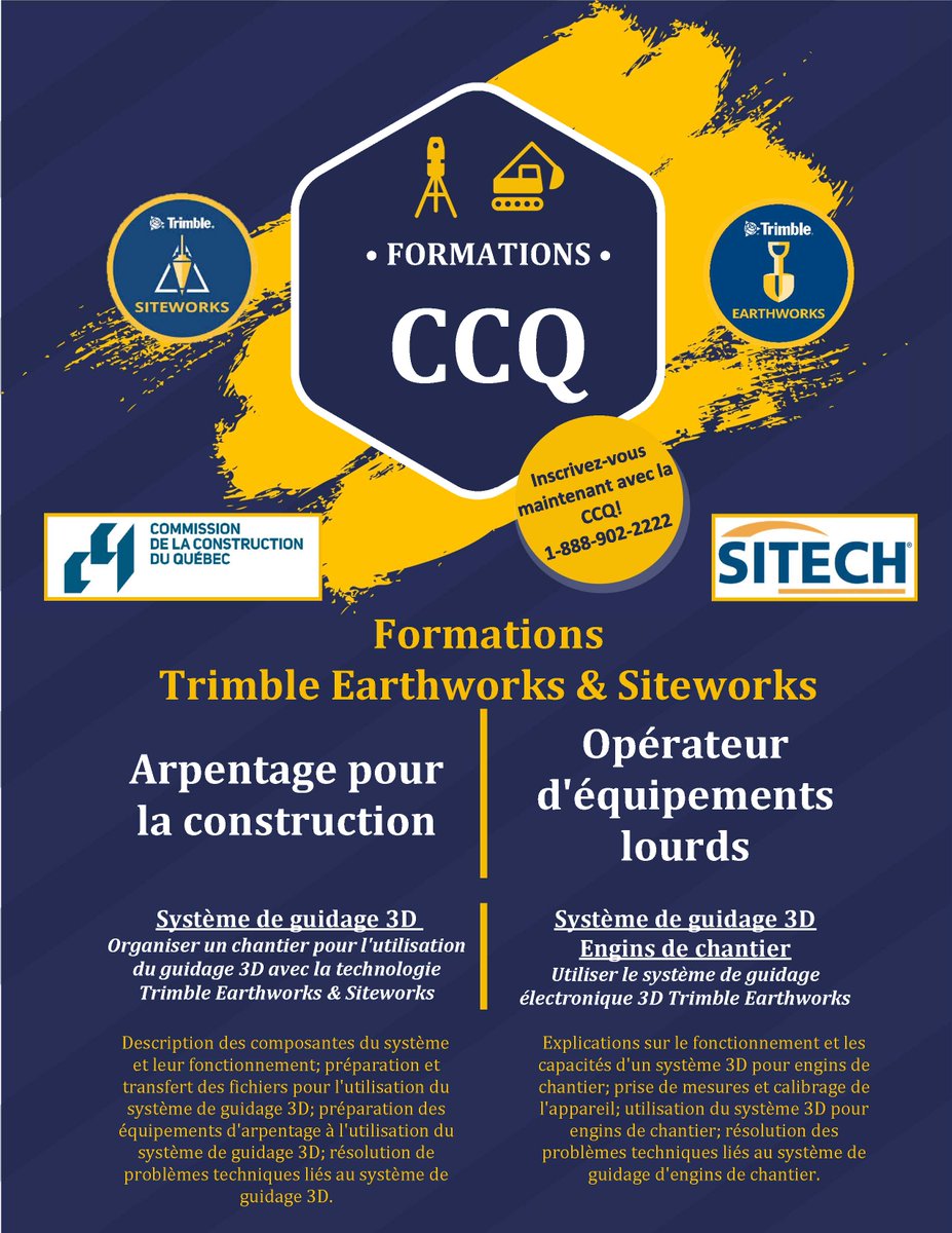 SITECHQM's tweet photo. Les formations de la CCQ pour les opérateurs d'équipements lourds et les arpenteurs en construction. Inscrivez-vous aujourd'hui sur le site du CCQ ou appelez-les directement pour vous inscrire!

Lien ci-dessous 👇
 
https://t.co/tTfAHWV1Z5 
https://t.co/qXx3fgvmQv https://t.co/lBrfkD0Vmh