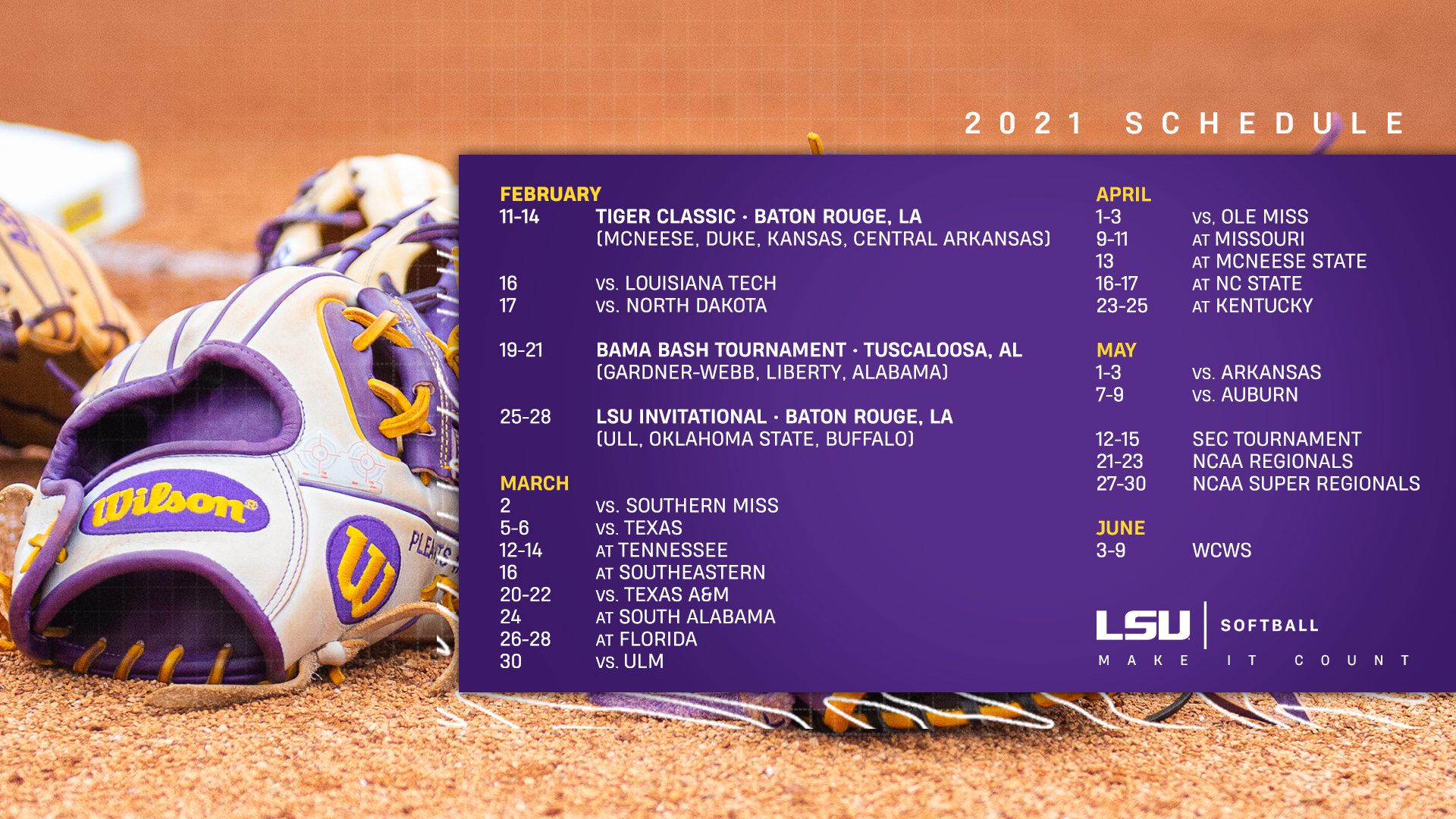 Softball announces full schedule Tiger Rant