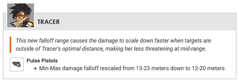 Overbuff's tweet photo. Experimental - Jan 21, 2021

Nerfs all around.

* Echo - Ammo reduced; Focusing Beam duration reduced
* Tracer - Damage falloff scale changed (max range reduced)
* Zenyatta - Projectile speed reduced, damage orb bonus decreased

https://t.co/lMCJN14LLk https://t.co/9ktVcRO7Ul