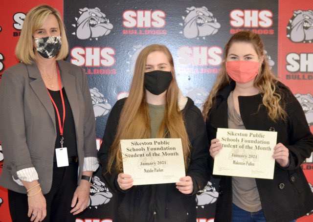 SPSFoundation's tweet photo. Congratulations to Natalie Parker and MaKenzie Pullen!  They are the SPS Foundation Students of the Month for January.  Please join me in congratulating them! https://t.co/KeK0GOS0l7