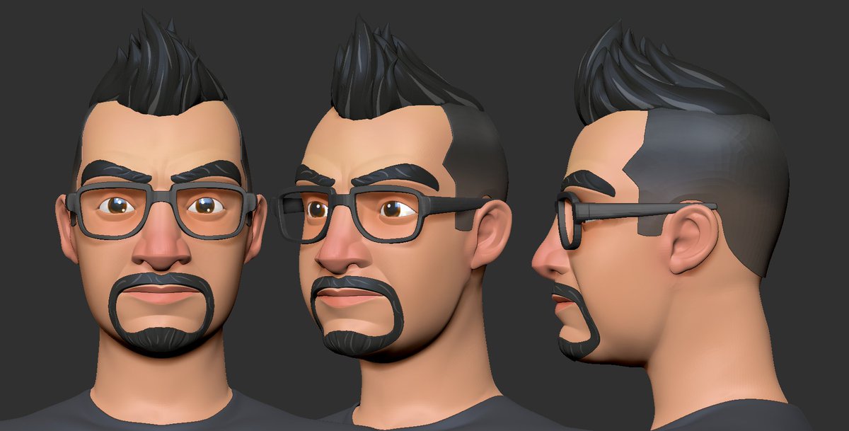 Quick Update from my new stylized character avatar.

#3dcw #3dcharacterworkshop #sculpting #stylized #character #pixologic #zbrushcentral #c4d #c4dcharacter #modeling #selfportrait #motiongraphics  #motionlovers  #cartoony #cgi #cgiart  #mdcommunity #mdcollective  #thepolygoncafe