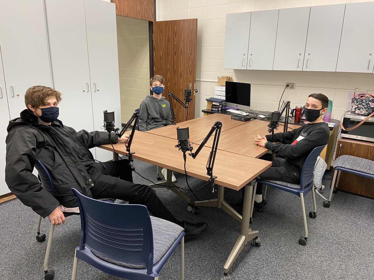 We are ready to roll! Excited to record our next episode in person. Any guesses who our next guest will be?! 
<a href="/Bisonread/">Susan Sangwa</a> <a href="/BGHSPrincipal/">Jeff Wardle</a> <a href="/BGHSPrincipal/">Jeff Wardle</a> <a href="/bott_jeff/">Jeff Bott</a> <a href="/BG_Bison/">BG_Bison</a> <a href="/BGN_bghs/">Buffalo Grove Network</a> <a href="/MissShakespehr/">Mrs. McCleish 🍎📰📚</a> <a href="/MrHansenTweet/">Wil Hansen</a> <a href="/District214/">District 214</a> @BGHSLibrary #214learns