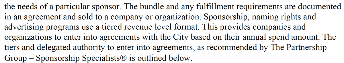 How would the city make this money? Basically, by slapping ads and names and logos on everything like city facilities are NASCAR cars.  #yqrcc /7