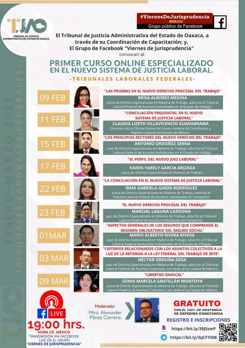 OC_Abogadosmx's tweet photo. Para los interesados en el Nuevo Sistema de Justicia Laboral. https://t.co/nqnVbyM3Wg