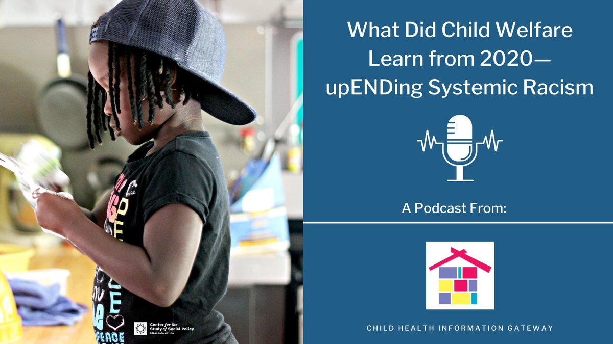 CtrSocialPolicy's tweet image. This podcast discusses the roots of systemic racism within child welfare, how agencies can review their policies, and the movement to abolish the current system in favor of one that provides greater support to families. #upend #upendmovement

childwelfare.gov/more-tools-res…