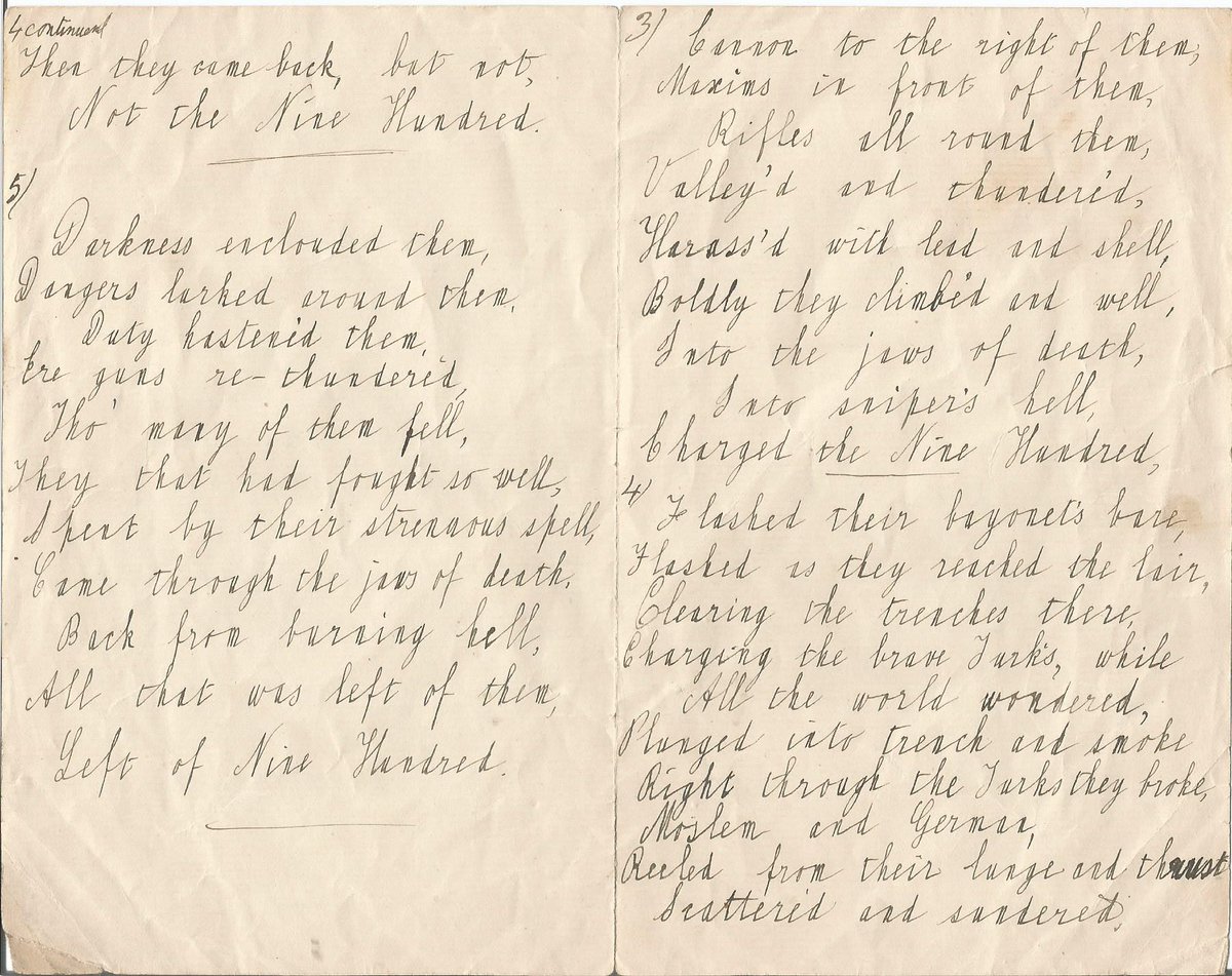The Charge of the Yeomen 21st August 1915 as copied from a Cairo paper a take on The Charge of the Light Brigade